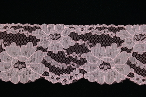 3 Inch Flat Lace, Candy Pink (25 yards) MADE IN USA